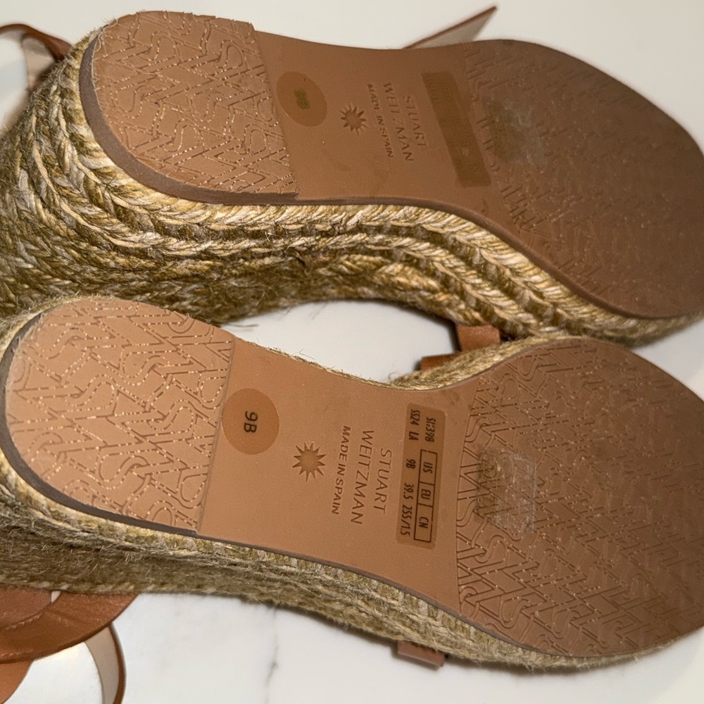 Like new Stuart Weitzman Brown Wedge Sandals - Picture 8 of 13